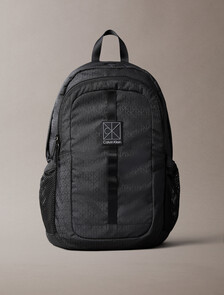 Emblem Logo Backpack, Black, hi-res