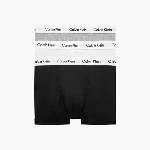 Cotton Stretch 低腰貼身短版四角褲（3 件組） 1 Black / 1 White / 1 Grey Heather