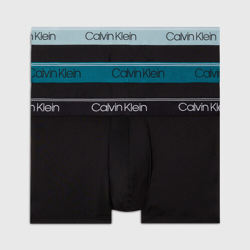 Calvin Klein Logo 低腰貼身短版四角褲 3 件組 BLACK BODY