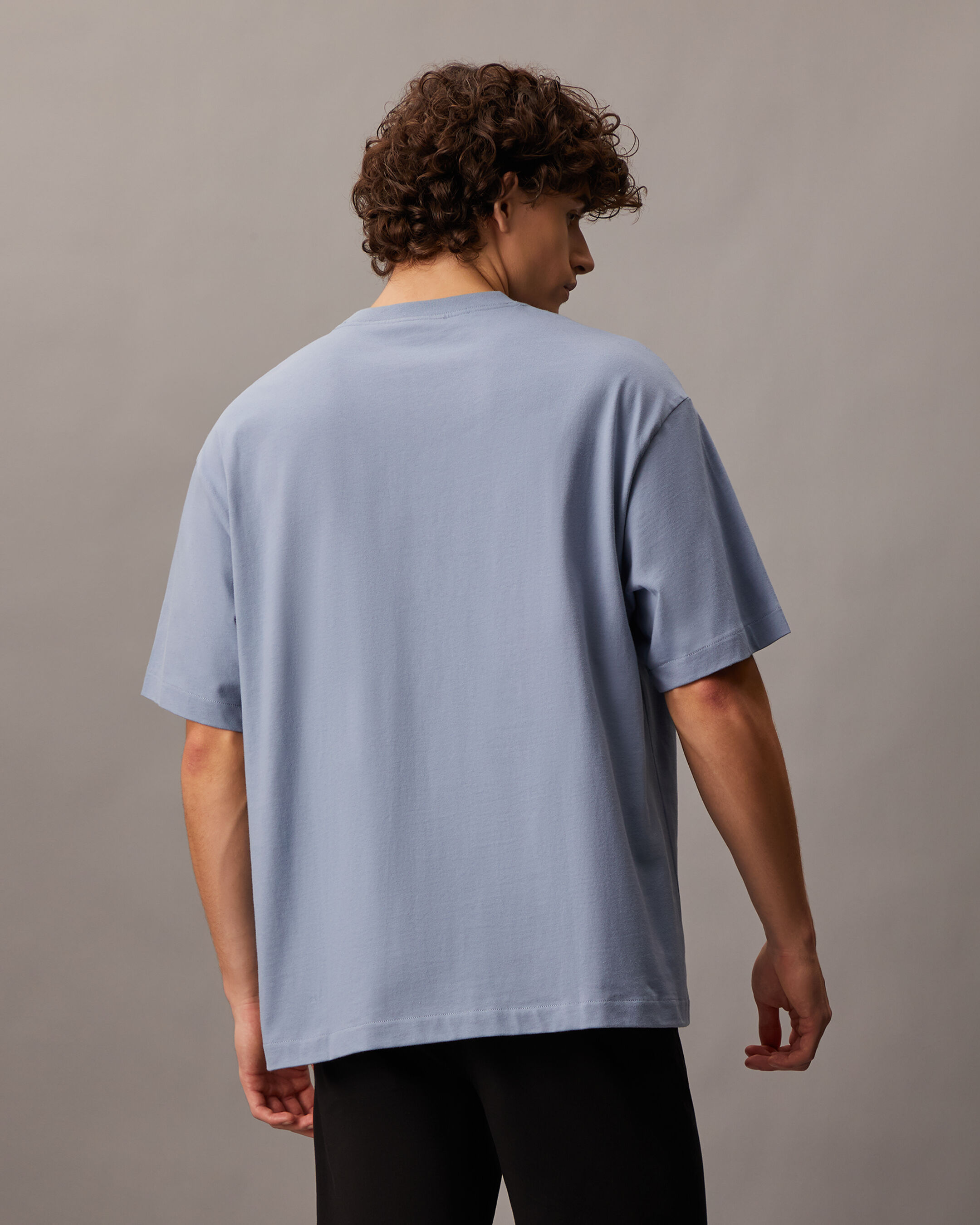 Calvin Logo Crew Neck Tee | blue | Calvin Klein Taiwan