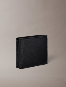 CK 徽章飾牌短夾, Black, hi-res