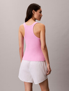 背心 - Cotton Stretch Rib, Pink Essence, hi-res