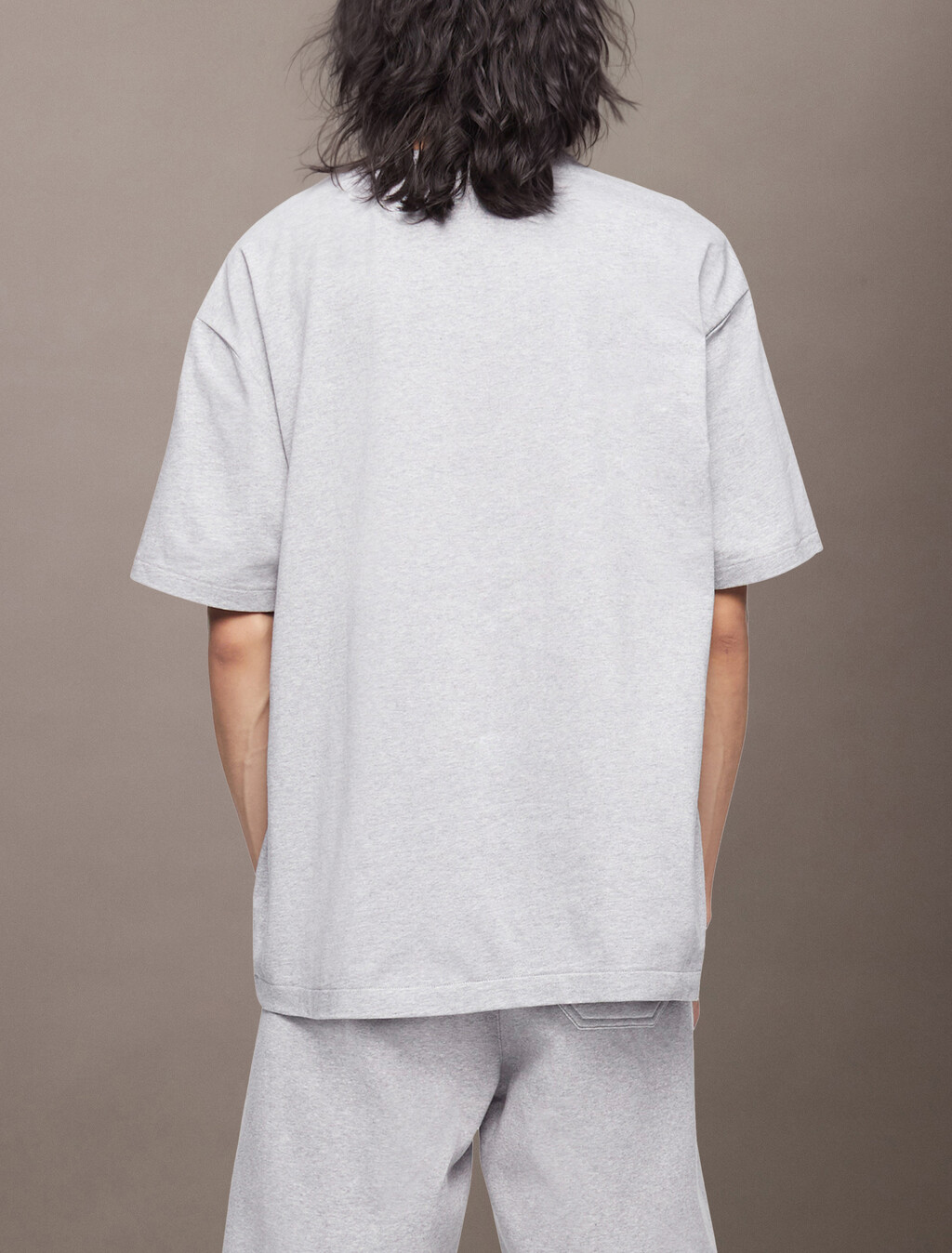 Calvin Logo Crew Neck Tee, Heroic Grey Heather, hi-res