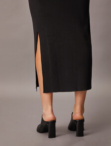 Soft Ribbed Lyocell Maxi Skirt, Ck Black, hi-res