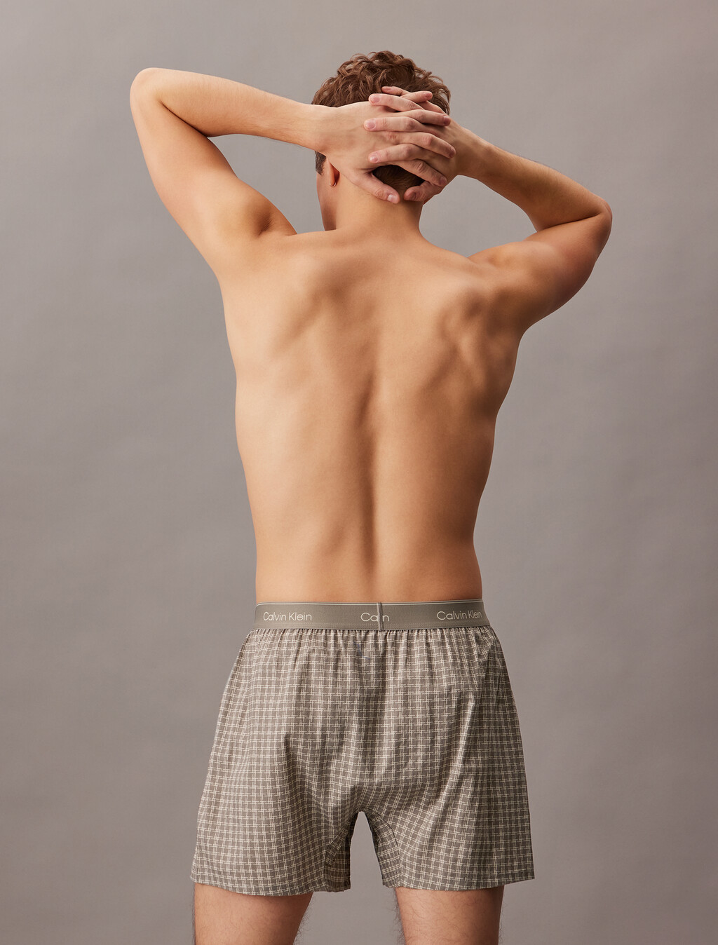 府綢棉經典四角內褲, 19875 TINY RACETRACK PLAID+Captivating Gray, hi-res