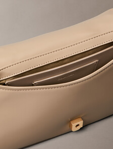 Quilted Emblem Logo Chain Bag, Desert Taupe, hi-res