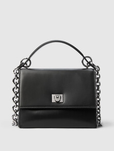 Leather Crossbody, Black, hi-res