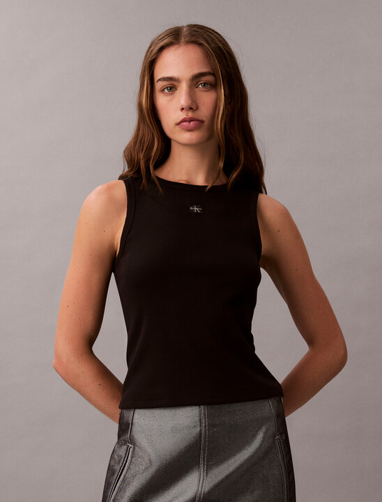 Cotton Stretch Rib Tank Top