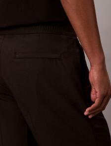 泡泡紗短褲, Black, hi-res