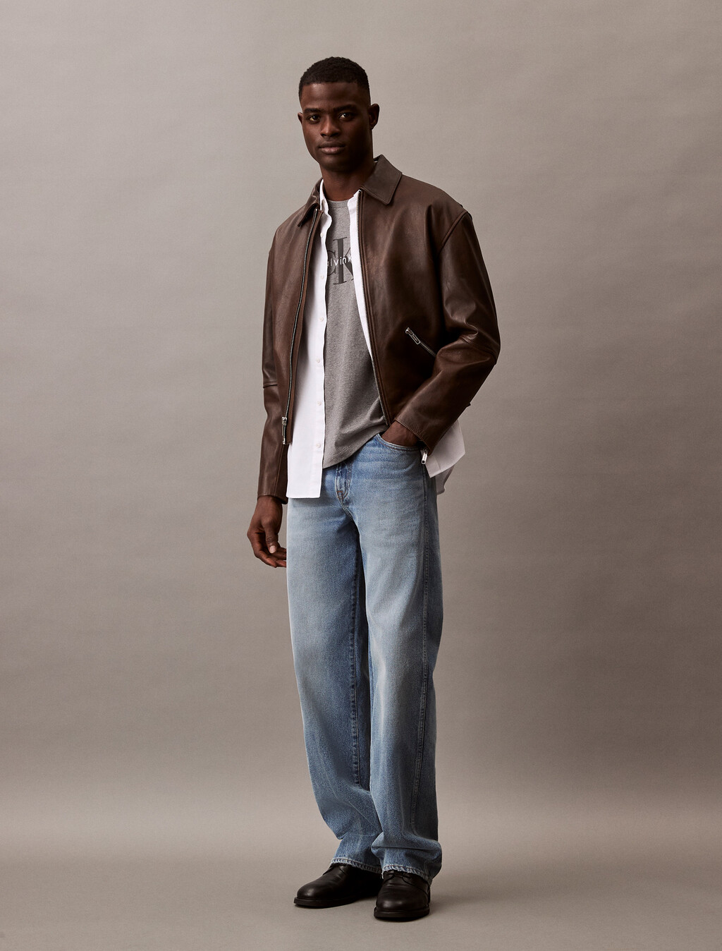 Monogram 標誌 T 恤, Med Grey Htr, hi-res