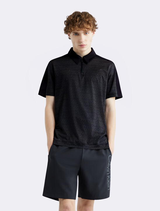Logo Mesh Sport Polo