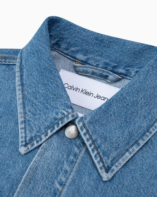 Boxy Utility Denim Shirt Jacket