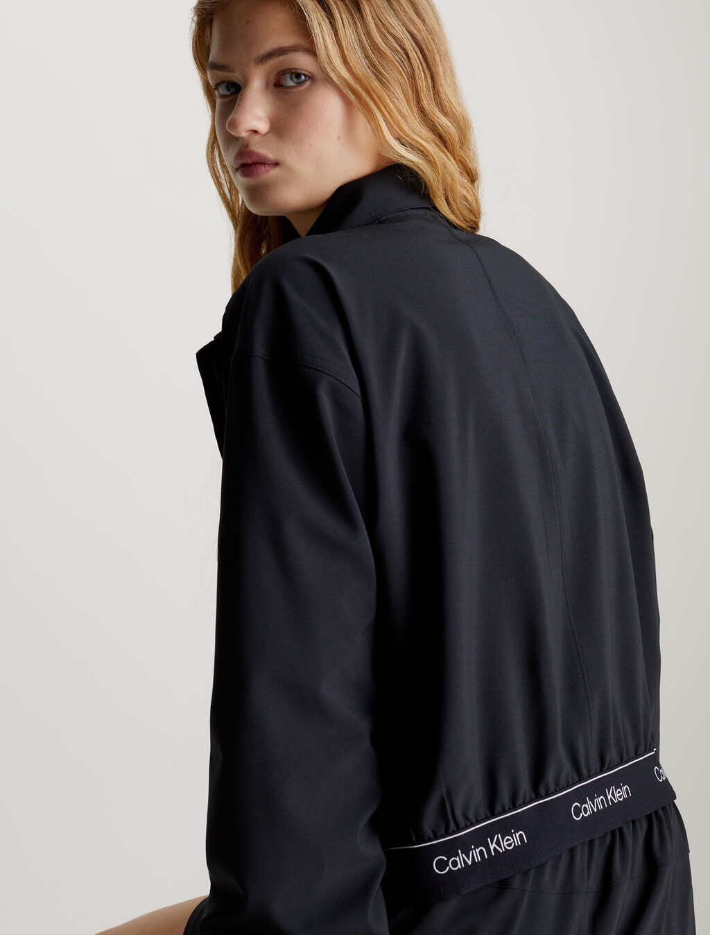 Cropped Zip Up Jacket, BLACK BEAUTY, hi-res