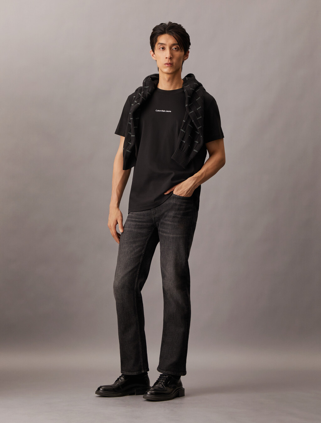 Graphic Logo Regular Tee, Ck Black, hi-res