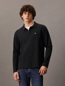 CK 徽章標準版型 Polo 衫, Ck Black, hi-res