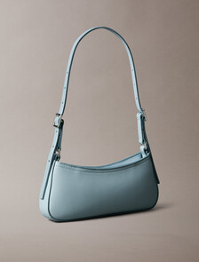 Monogram Logo Hardware Shoulder Bag, Palest Blue, hi-res