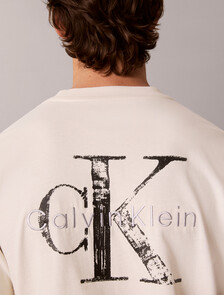 Distressed Monogram Logo T-Shirt, Turtledove, hi-res