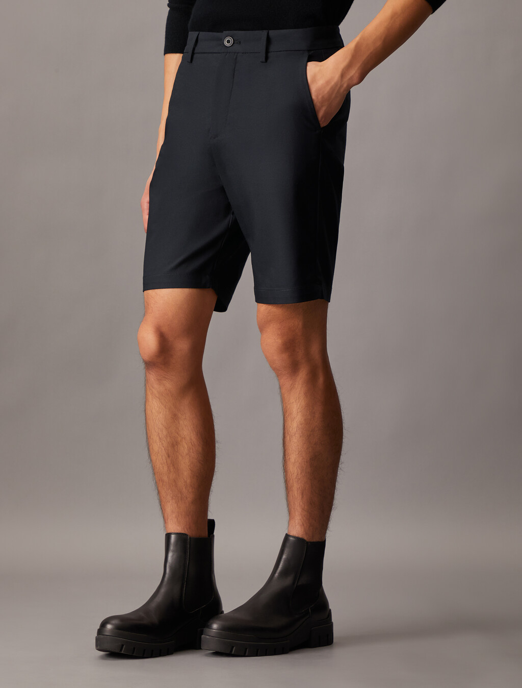 Refined Cotton Modal Blend Short, Black Beauty, hi-res