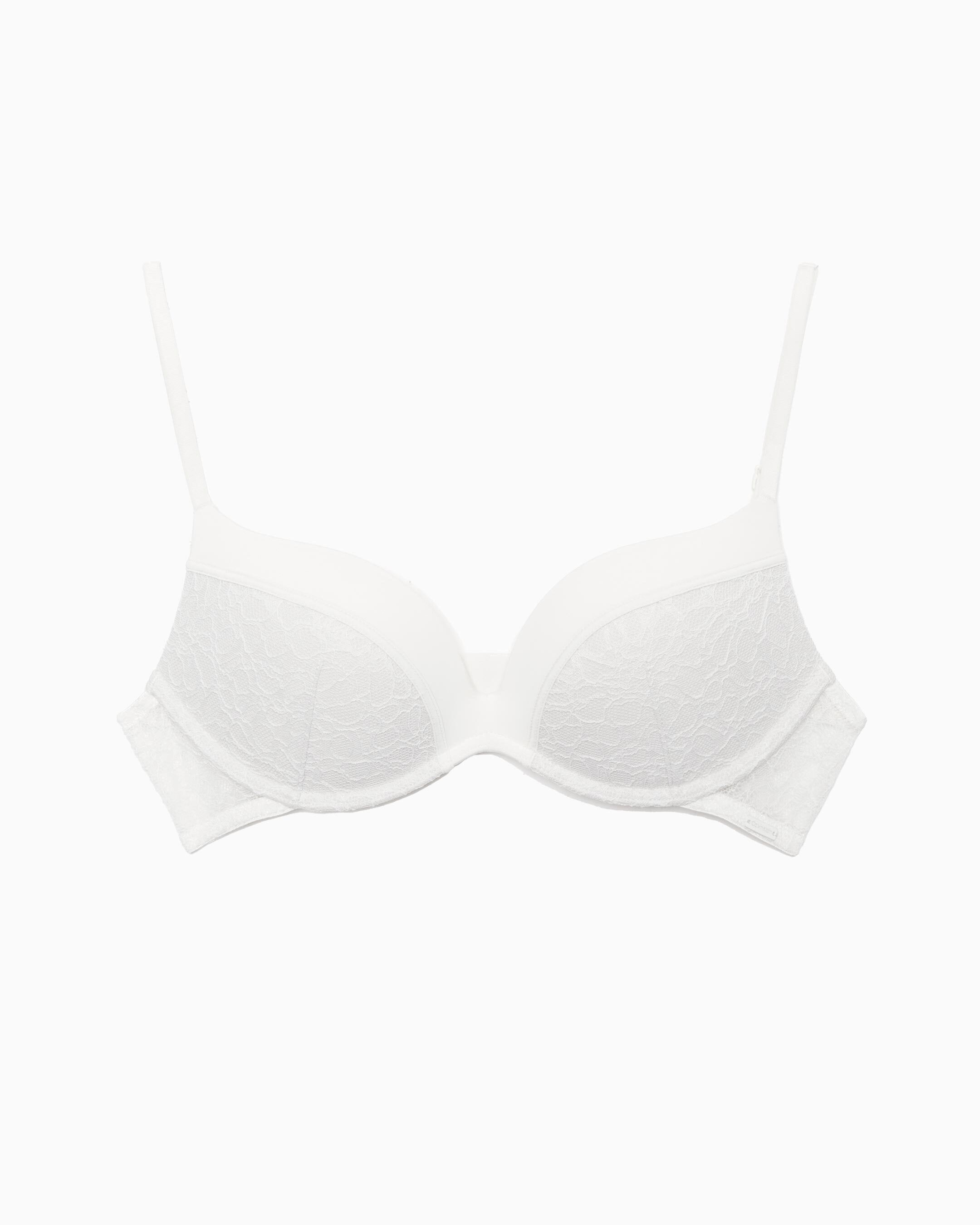 Ck Black Graphic Lace Push Up Plunge Bra white Calvin Klein Taiwan