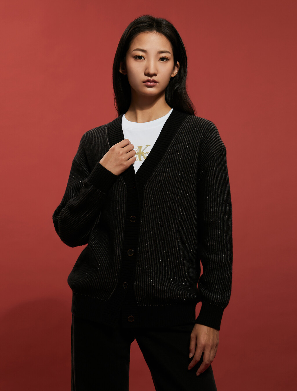 龍年 Monogram 開襟外套, Ck Black, hi-res