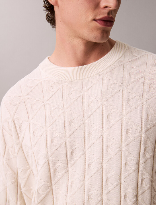 Allover Emblem Logo Relaxed Jumper