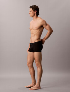 CK Black Microfiber Stretch Low Rise Trunk, Black, hi-res