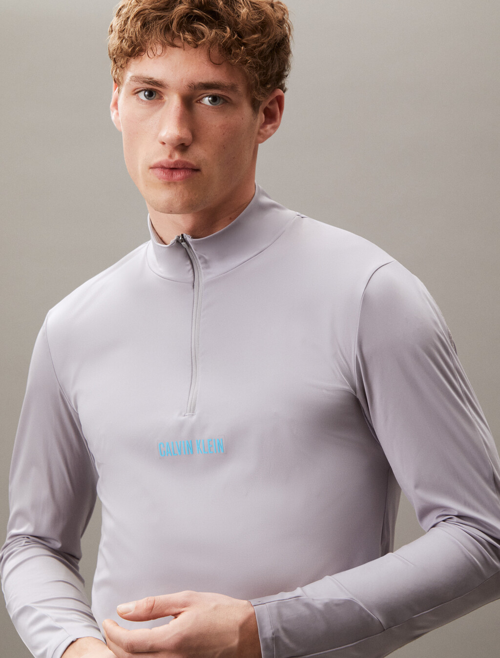 Sheer Alpaca Fine Gauge Crewneck Sweater, Misty Grey, hi-res