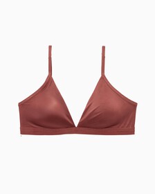 Form To Body Luster Lightly Lined Triangle Bra, Hot Chocolate, hi-res