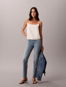 37.5 低腰修身直筒牛仔褲, DENIM VACATION BLUE, hi-res