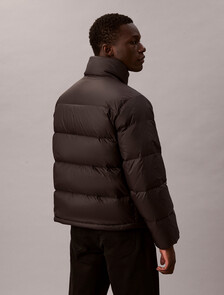 Channelled Down Puffer Jacket, Black, hi-res