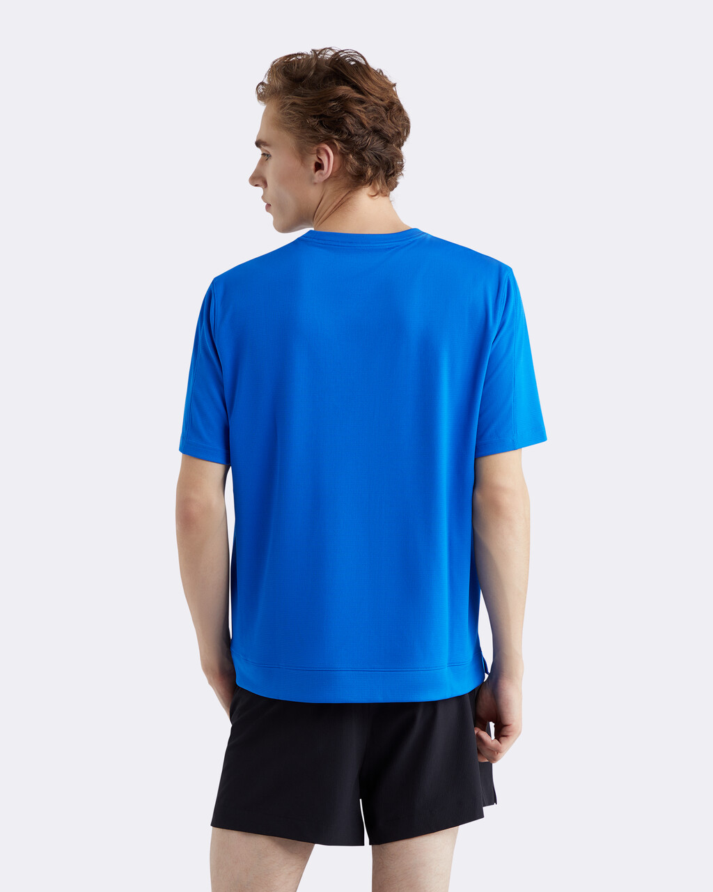 紋理健身T恤, LAPIS BLUE, hi-res