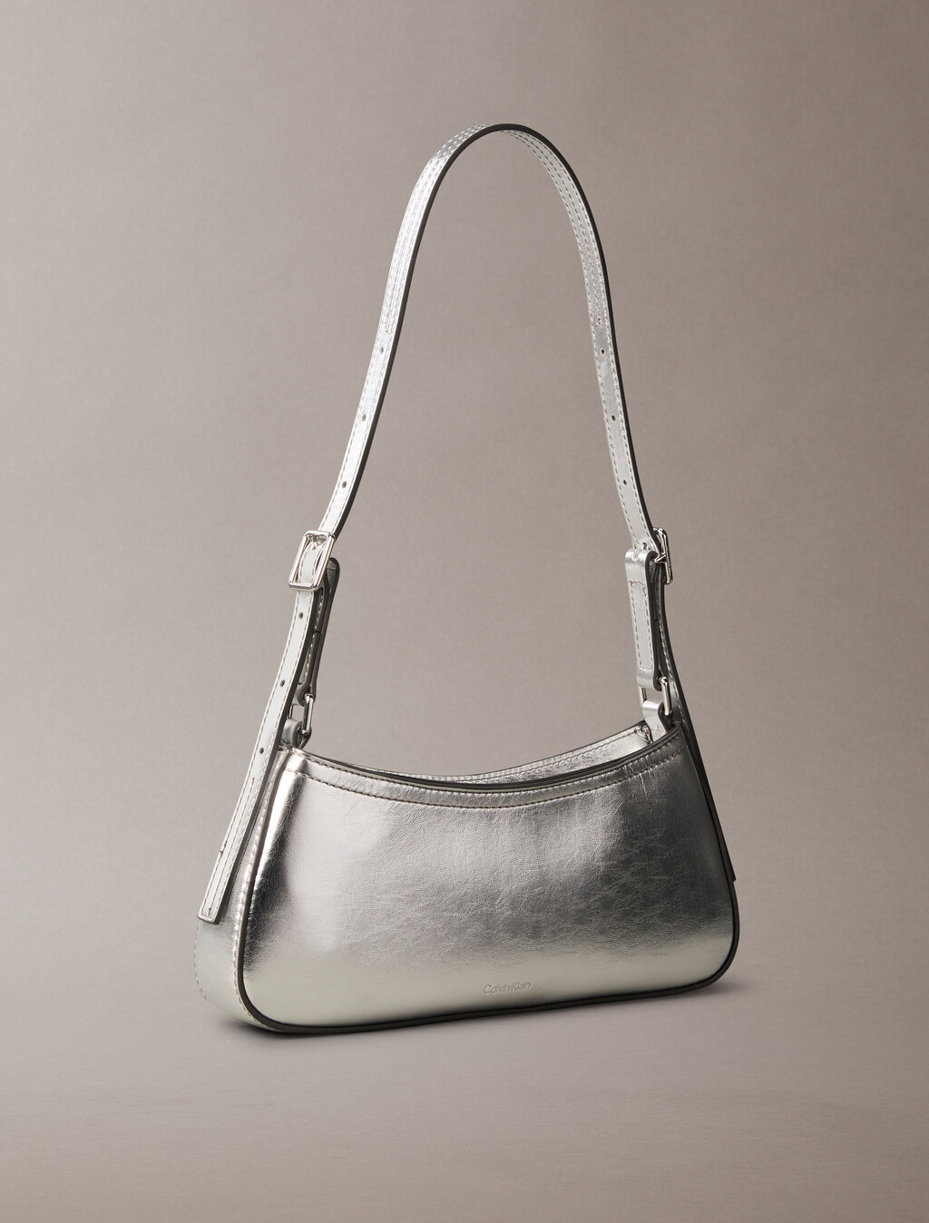 Monogram Metallic Small Shoulder Bag, SILVER METALLIC, hi-res