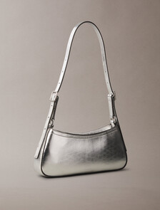 Monogram Metallic Small Shoulder Bag, SILVER METALLIC, hi-res