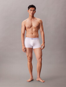 Graphic Monogram Cotton Stretch Trunks, Black/Misty Grey/White, hi-res