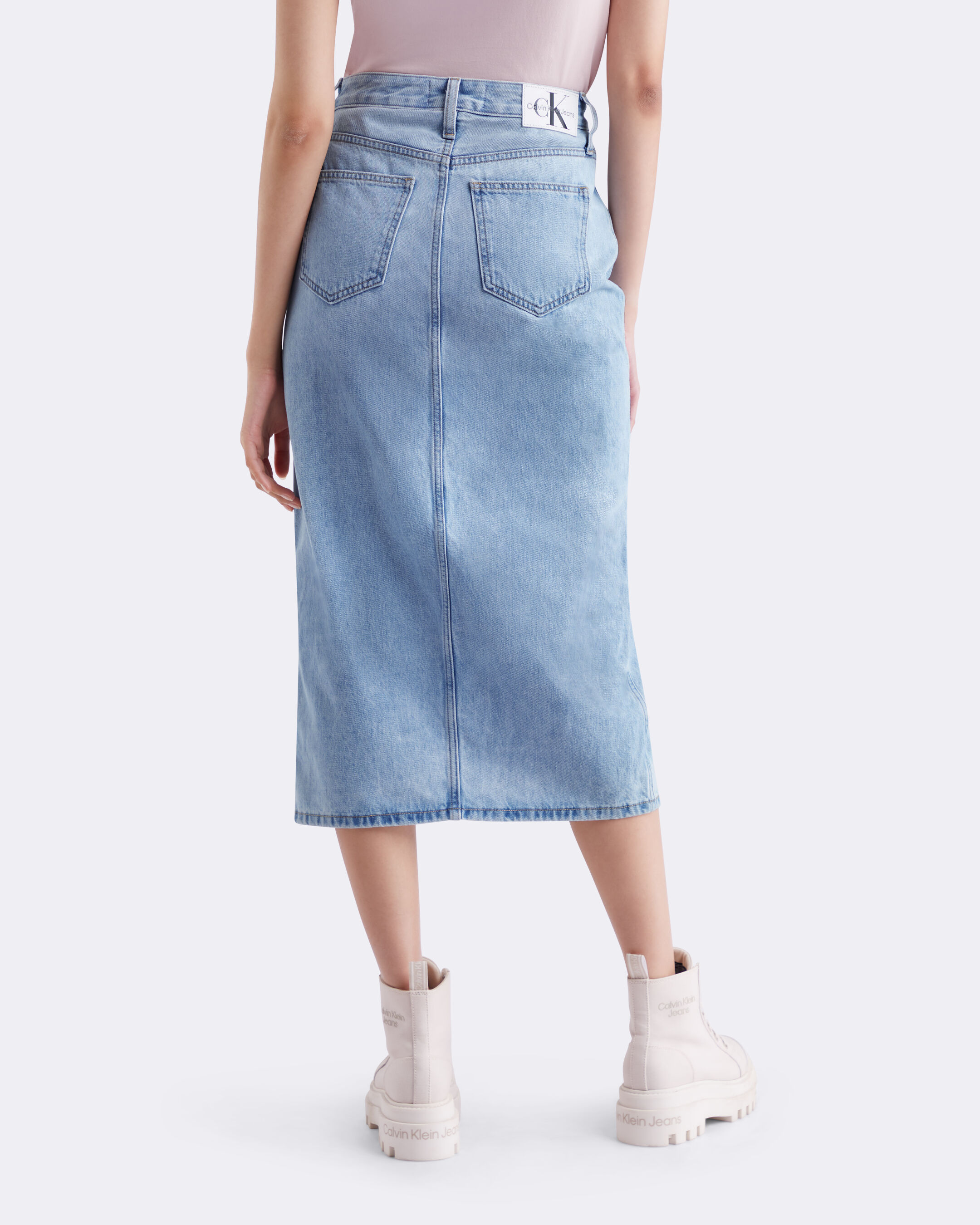 Calvin klein denim midi skirt 2025