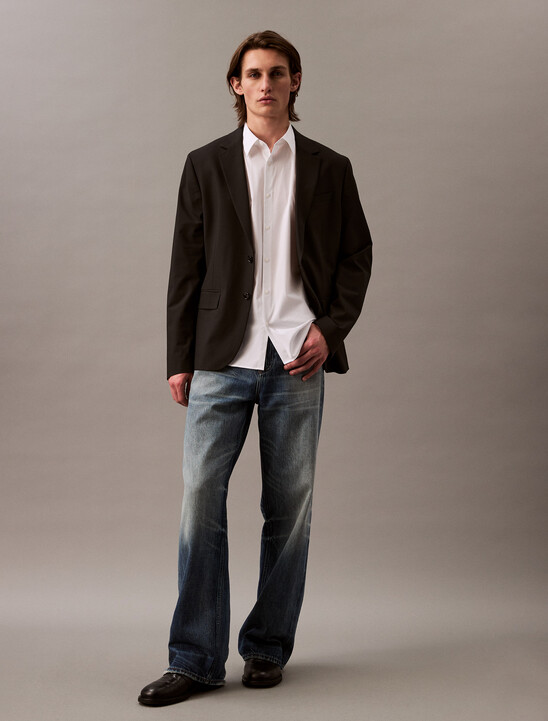 彈力棉質修身襯衫