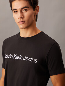 經典誌修身短袖 T 裇, Ck Black, hi-res