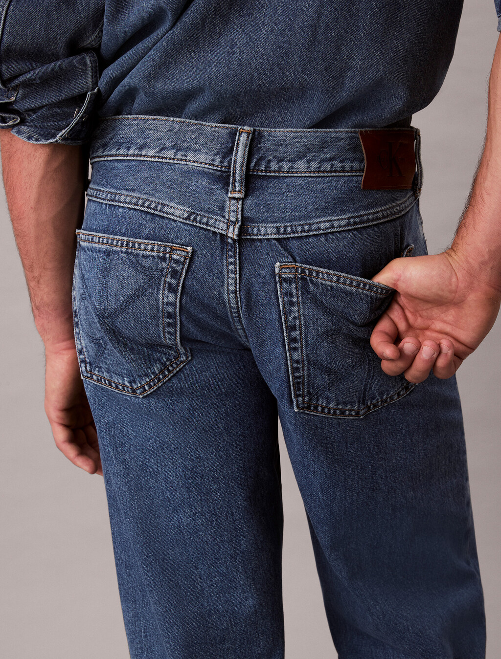 90 年代直筒牛仔褲, CK MED BLUE STONE, hi-res