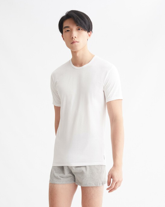 MODERN COTTON 彈力圓領 T 恤 2 件裝