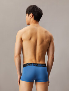 Bold Logo Low Rise Trunks 3 Pack, Delft/Silver Lake Blue/Black, hi-res