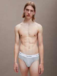 Icon Cotton 彈力低腰三角褲（2 件組）, 1 Grey Heather / 1 Black, hi-res
