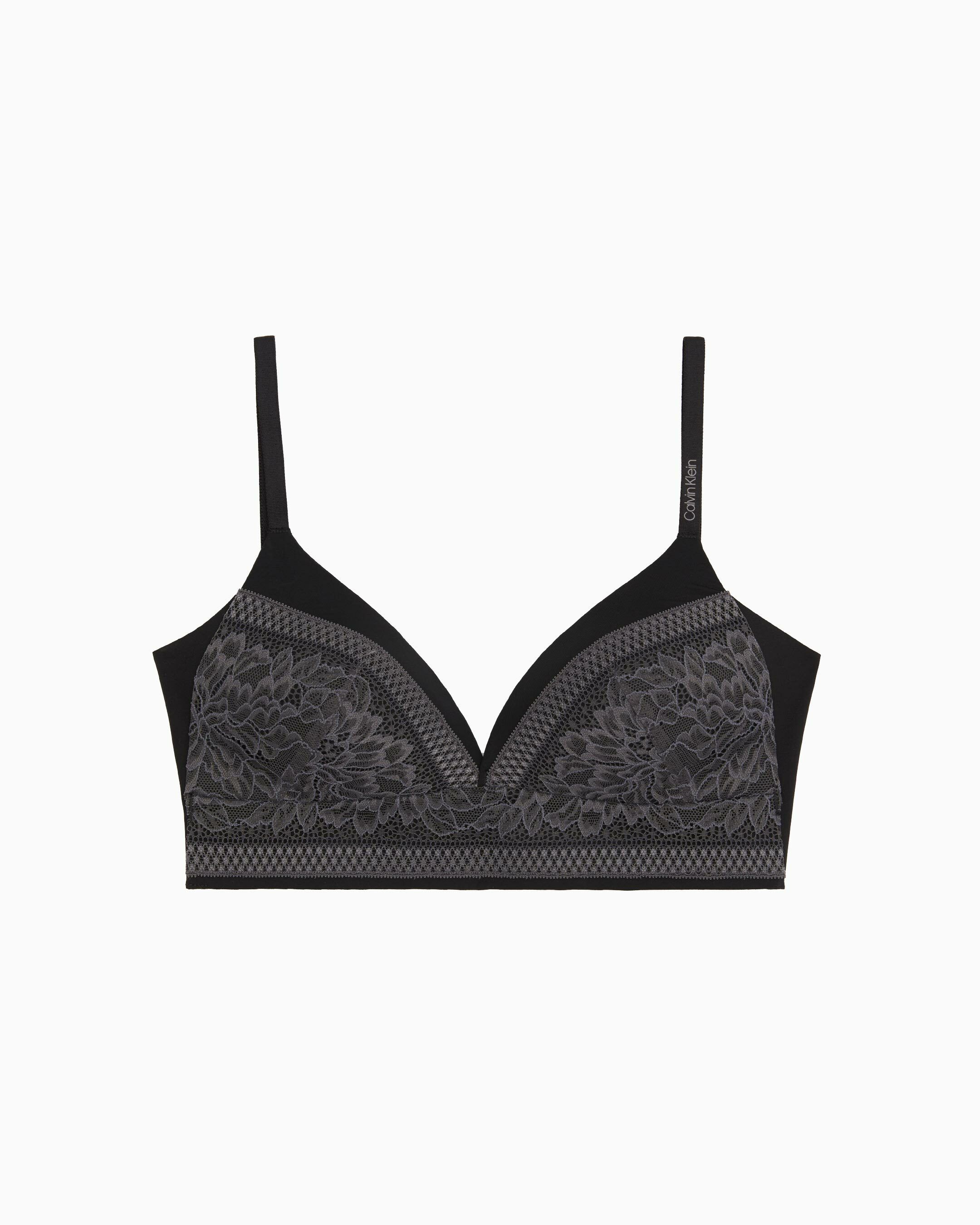 Calvin klein black outlet lace triangle bralette