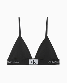 CALVIN KLEIN 1996 薄墊三角胸罩, Black, hi-res