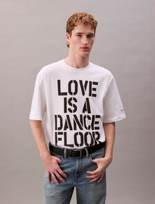 Pride Love Is A Dance Floor Graphic Relaxed T-Shirt, Bright White, hi-res