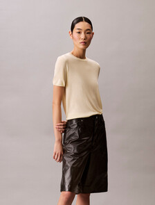 Fine Gauge Viscose Jumper, Buttercream, hi-res