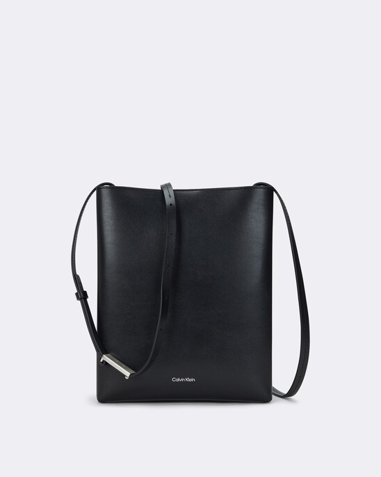 Line Leather Crossbody Bag