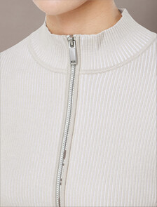 立體針織拉鍊開襟外套, Island Fossil, hi-res