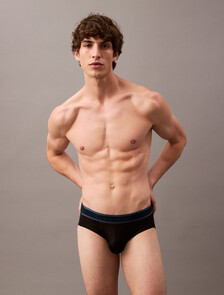 Tonal Logo Hip Brief, Black, hi-res