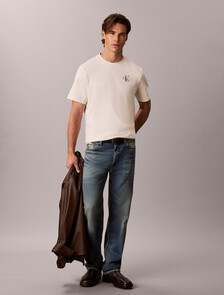 Distressed Monogram Logo T-Shirt, Turtledove, hi-res