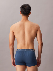 CK Pro Fit Micro Low Rise Trunks, Dark Denim w/ White Logo, hi-res